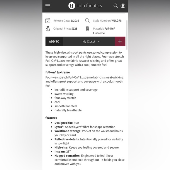 Lululemon- All The Right Places- Sz 14- Hero Blue- Full Length **Flawed** - Picture 12 of 15